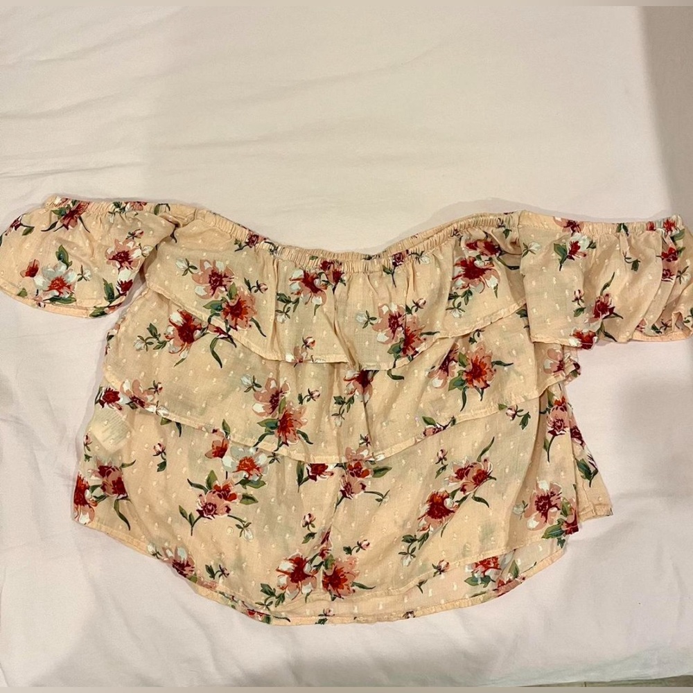 AEO Off-The-Shoulder Floral Top